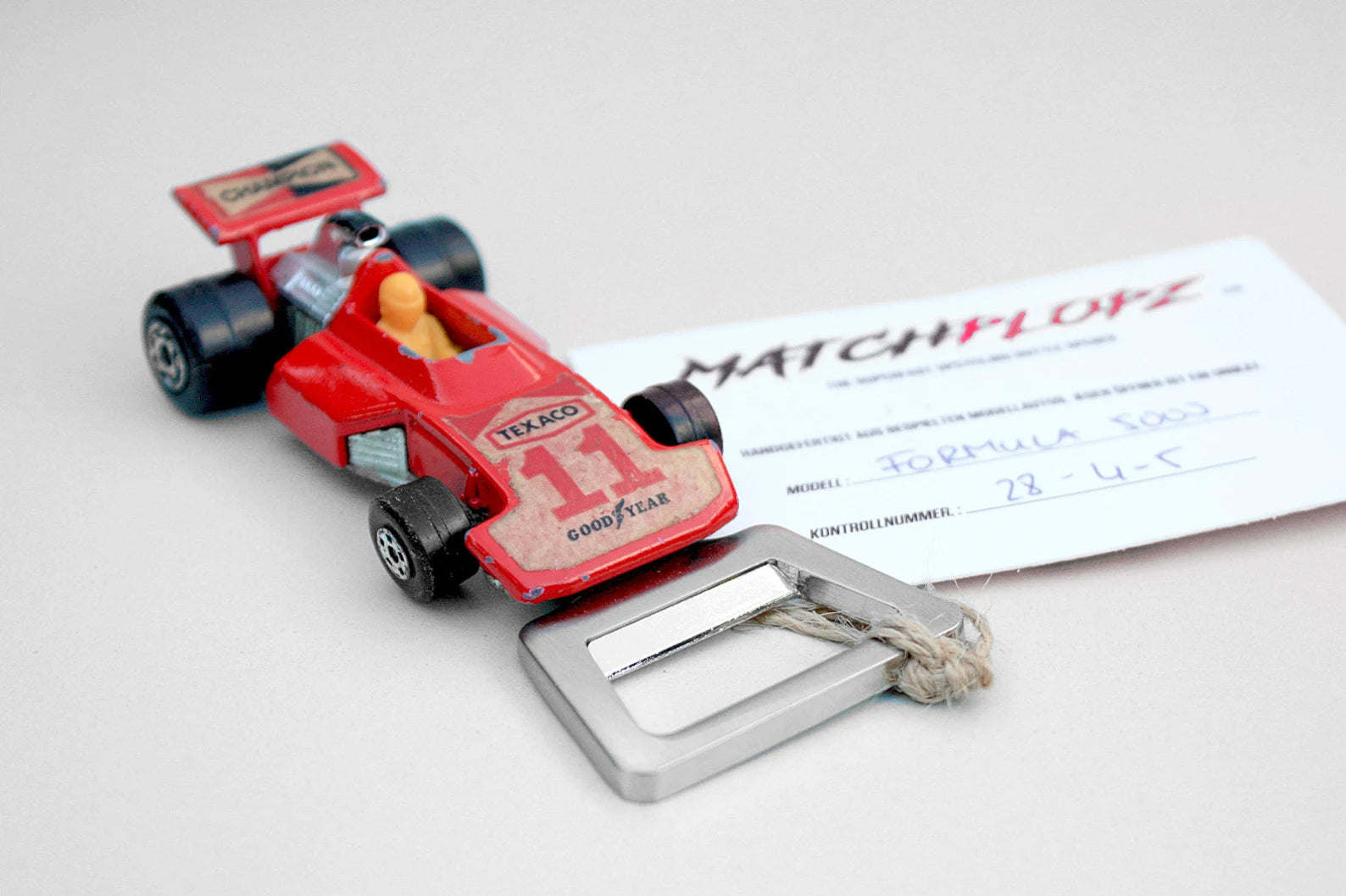 Formula 1 F1 Racer Bottle Opener Model Car Toy Car by MATCHPLOPZ Vintage Retro Gift Birthday Present Friend Man Car Red