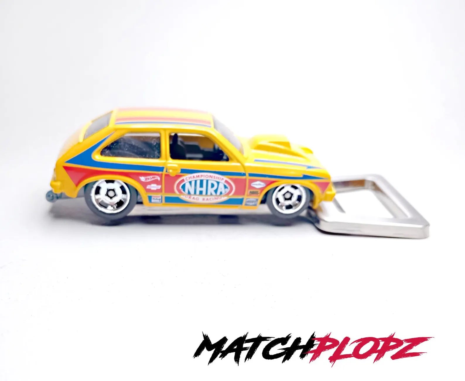 Hotrod Custom Bottle Opener Model Car Toy Car by MATCHPLOPZ Vintage Retro Gift Birthday Present Friend Man Car Yellow