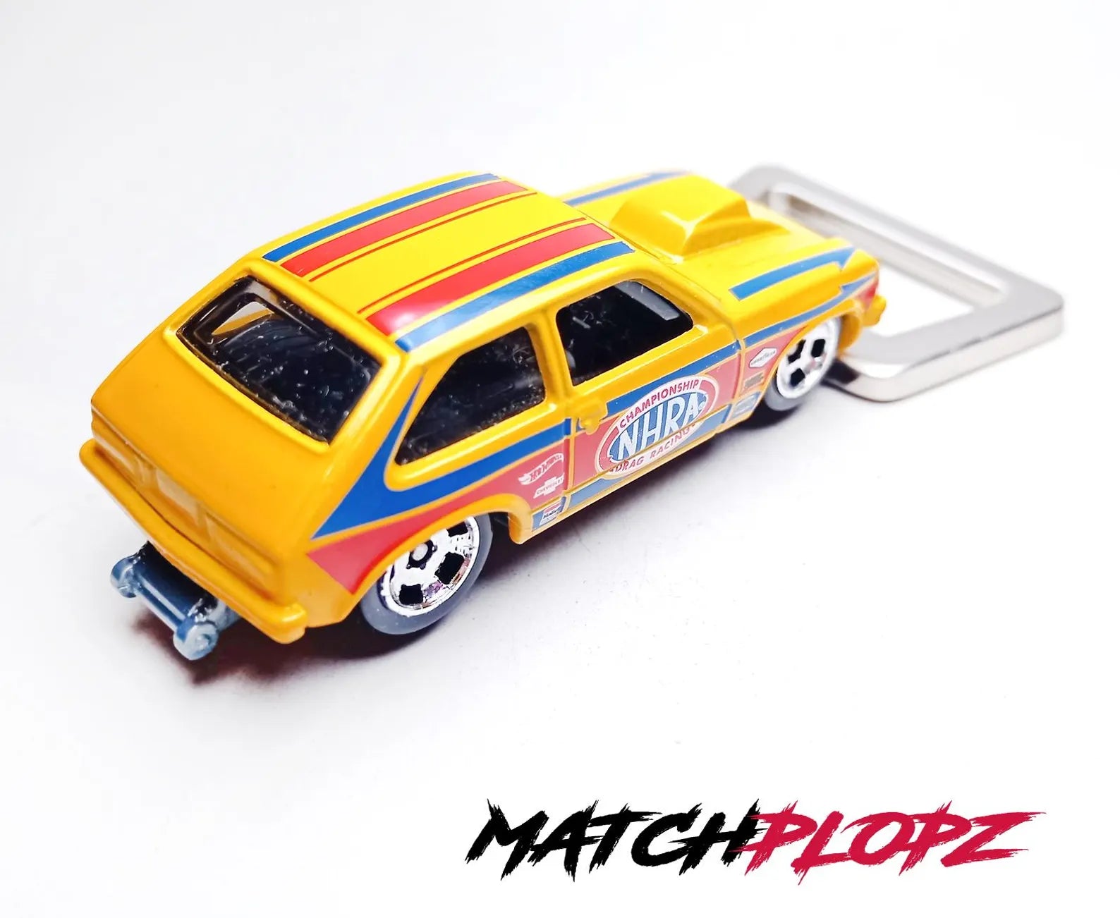 Hotrod Custom Bottle Opener Model Car Toy Car by MATCHPLOPZ Vintage Retro Gift Birthday Present Friend Man Car Yellow