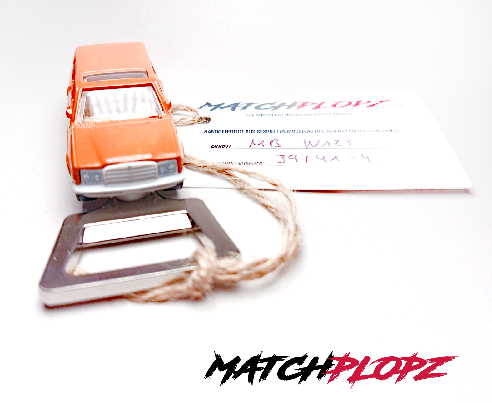 FORD Capri bottle opener model car toy car from MATCHPLOPZ vintage retro gift birthday man friend car orange II
