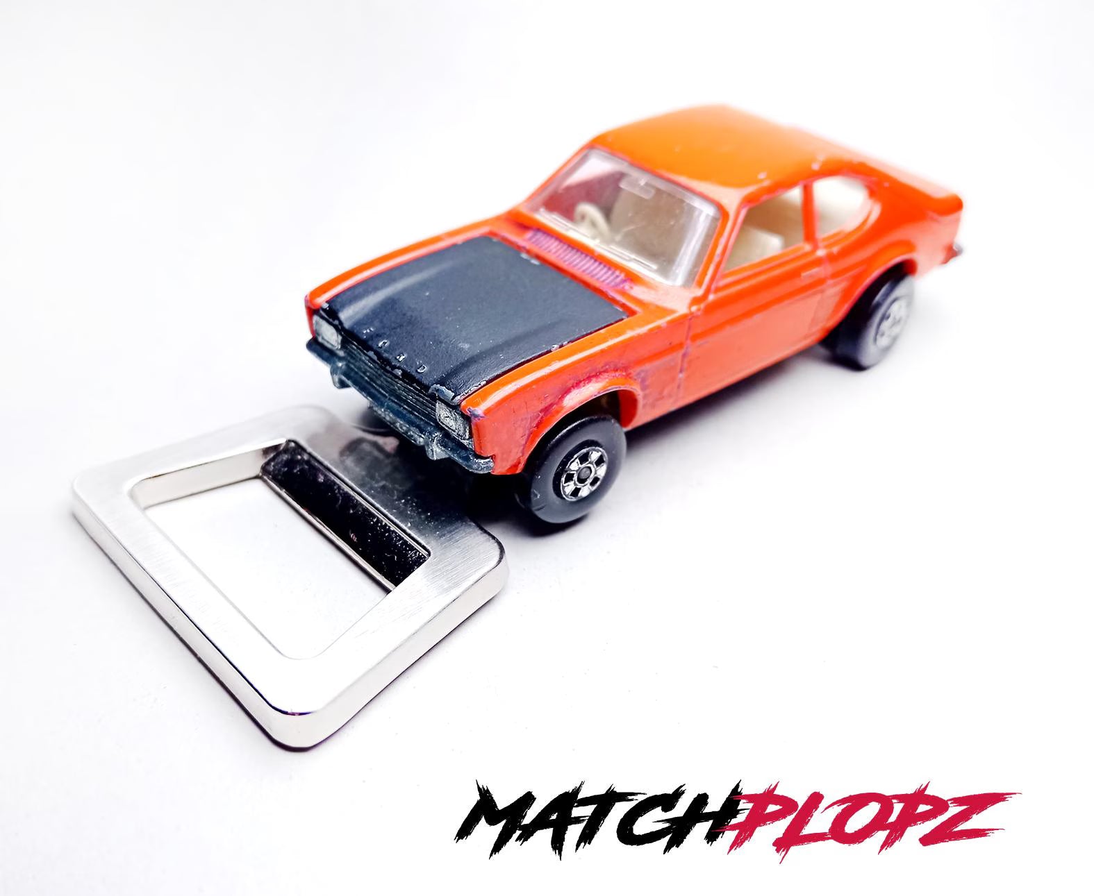 FORD Capri bottle opener model car toy car from MATCHPLOPZ vintage retro gift birthday man friend car orange II