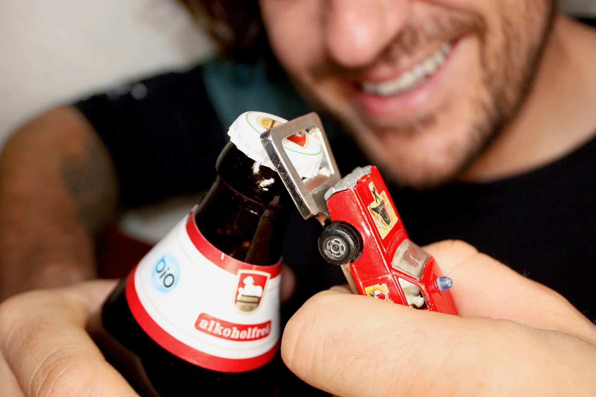 AMBULANCE bottle opener model car toy car from MATCHPLOPZ vintage retro gift birthday present friend man car white