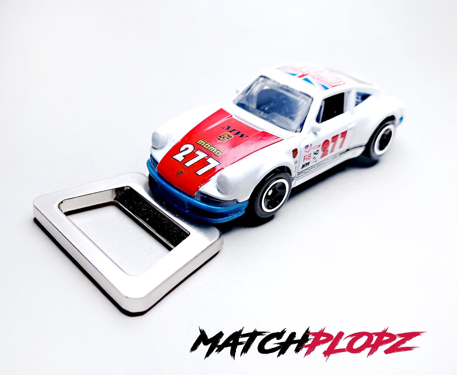 Porsche 911 Urban bottle opener model car toy car by MATCHPLOPZ vintage retro gift birthday man friend car red