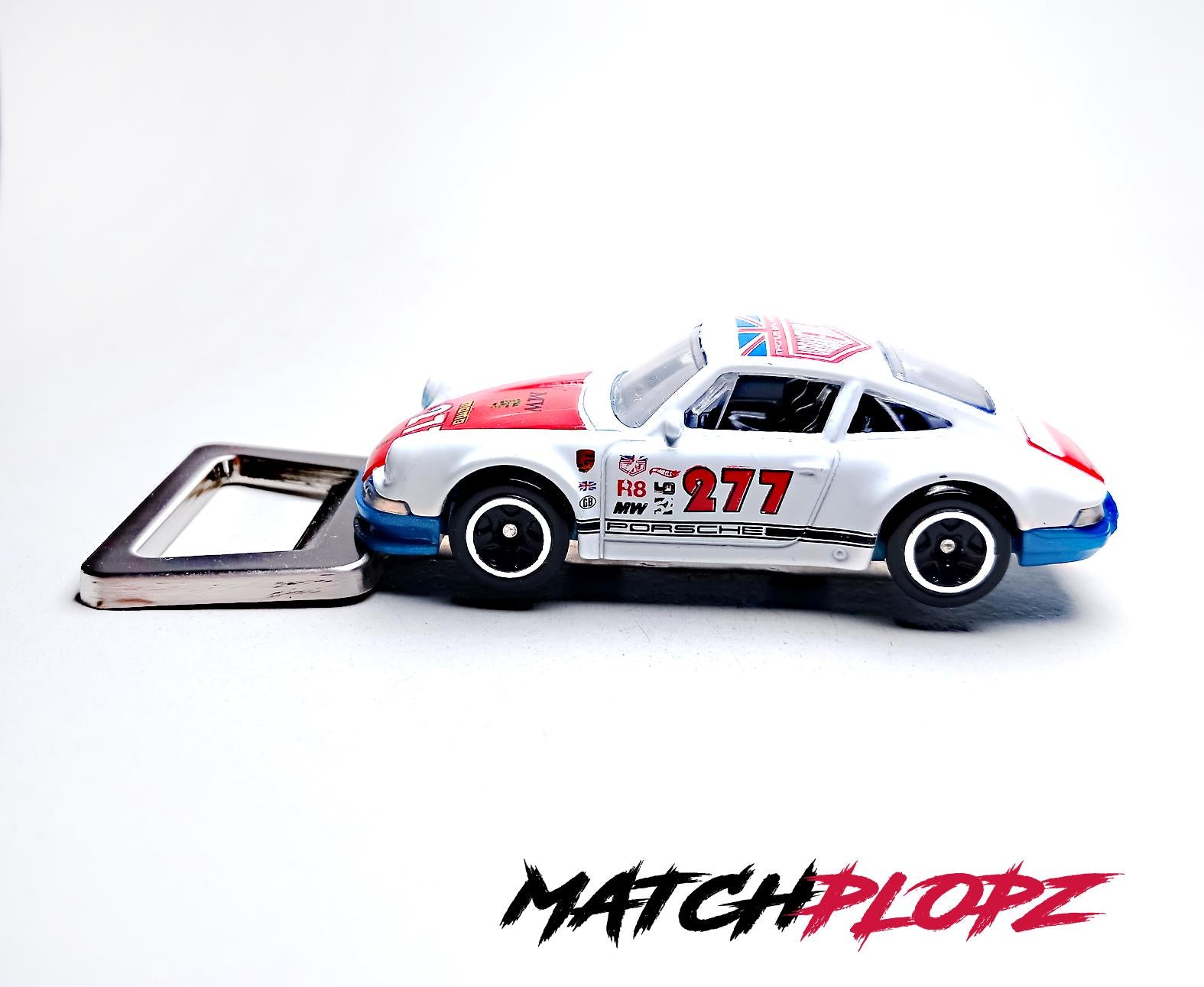 Porsche 911 Urban bottle opener model car toy car by MATCHPLOPZ vintage retro gift birthday man friend car red
